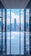 Plakat City view office lobby