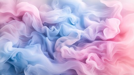 Soft abstract gradient with pastel blue and pink hues, softly blending and glowing for a calm and ethereal mood