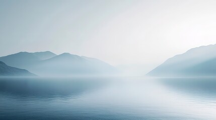 Naklejka premium Soft gradient with light grey and blue hues, gently blending, creating a peaceful and calming atmosphere