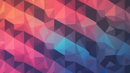 Abstract geometric low poly background pink blue triangles pattern design on transparent background