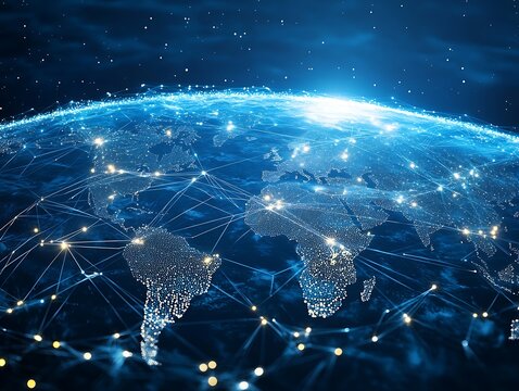Global network connections at night (1)