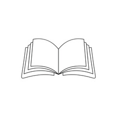 Book icons set on white background. Literature book icons collection. Textbook icon set