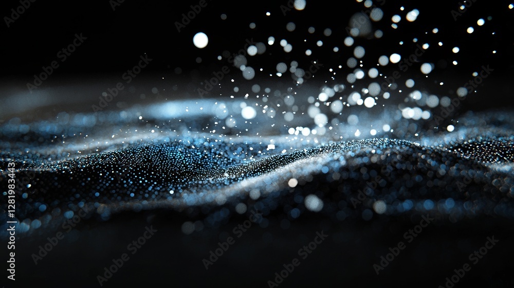Aufkleber Background in data technology, specializing in big data visualization and the flow of data through information code in a matrix style with 4k rendering