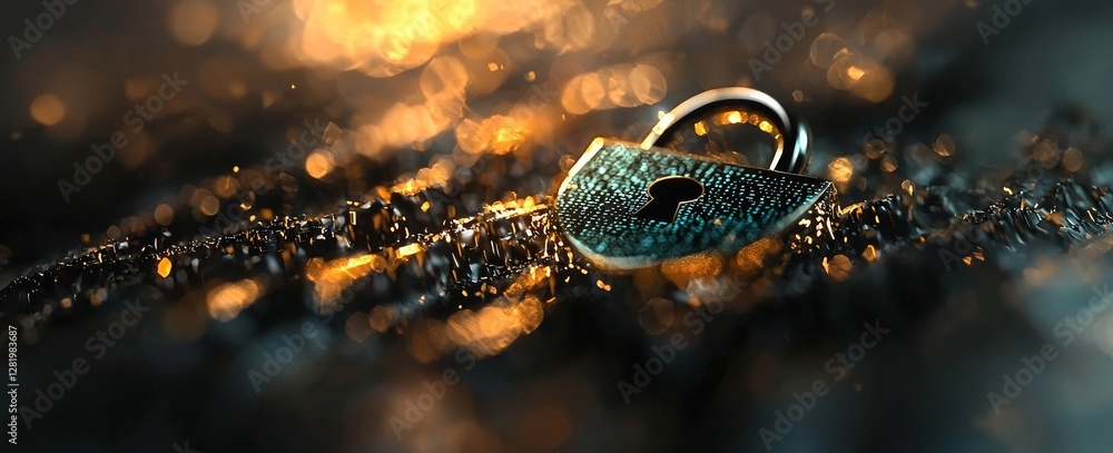 Poster conceptualizing cyber security as a means to safeguard business data and privacy