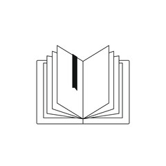 Book icons set on white background. Literature book icons collection. Textbook icon set