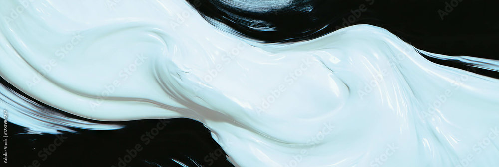 Poster abstract flowing paint texture with smooth brush strokes for design projects