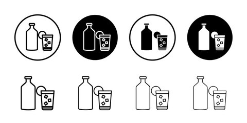 drink icon flat and simple set design