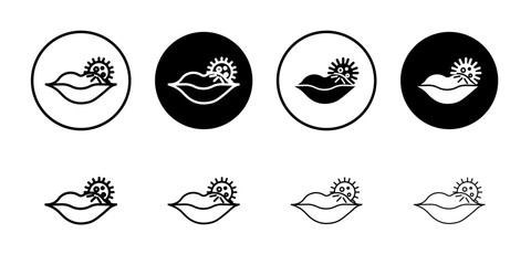 Herpes virus icon flat and simple set design