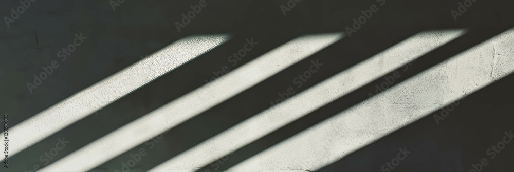 Poster abstract texture of uneven ribbed wall with diagonal light patterns
