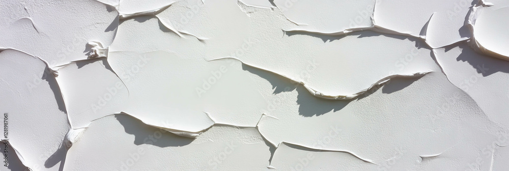 Poster textured white plaster surface with uneven patterns for interior design and artistic backgrounds