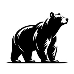 Fototapeta premium Bear silhouette standing