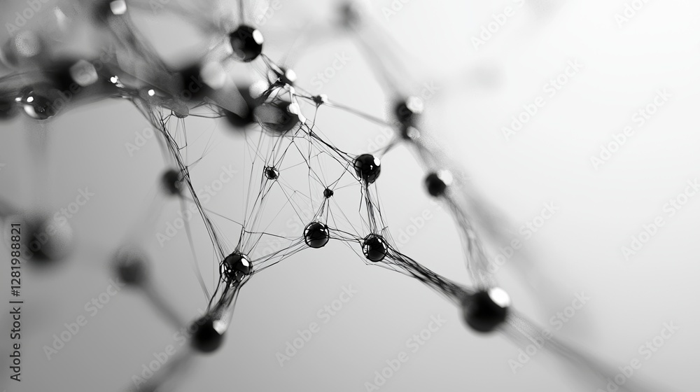 Poster the concept of digital technology, 5g telecom, big data, ai, and blockchain is represented by a 3d r