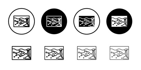 Obraz premium Sea Life icon flat and simple set design
