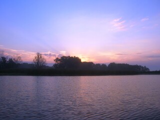 sunrise over the river