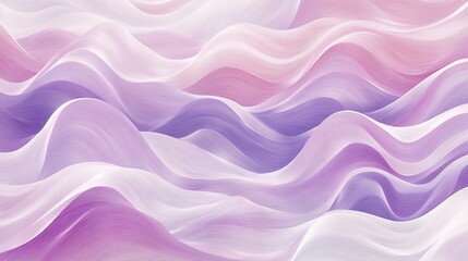 Fototapeta premium Soft pastel wave pattern with light purple and pink hues, smoothly flowing and glowing, creating a gentle and dreamy design