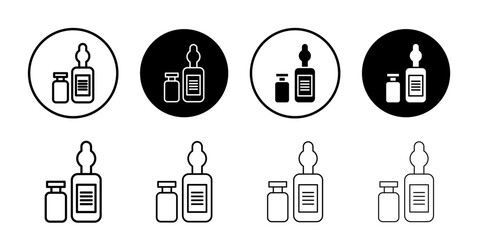 vial medical icon flat and simple set design
