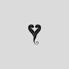 Obraz premium Two Snakes Forming a Heart Shape Design