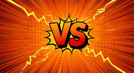 Comic book style VS template background