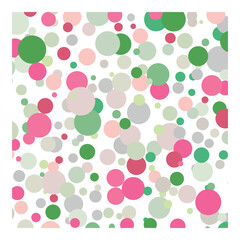 Multicolor postcard. Colorful vector background with circles. Splash effect banner. Holiday dotted abstract illustration with blurred drops of rain. Pattern for web page, banner, poster, card.