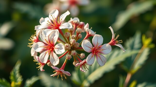 Boerhavia Plant with Delicate Flowers in Vibrant Hues