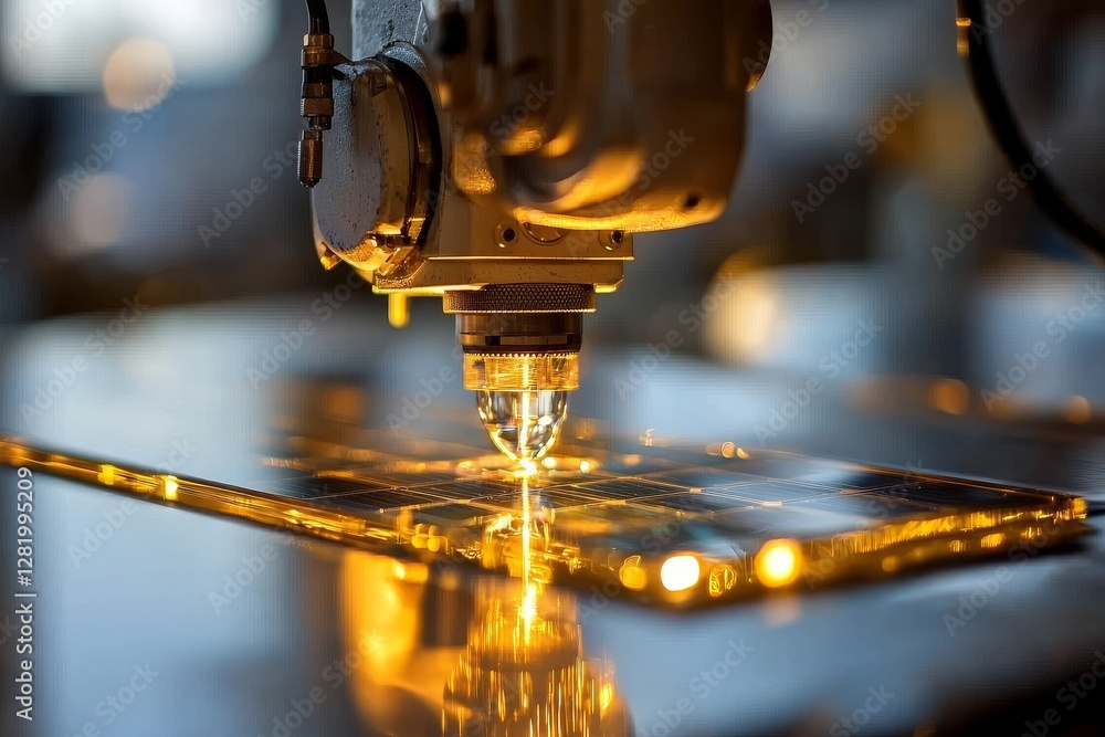 Poster intelligent factory's automatic vision sensor camera system is utilized in the manufacturing industr