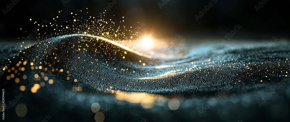 Poster lines for network connections, along with big data visualization and a template for backgrounds, pre