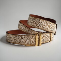 brown leather belt