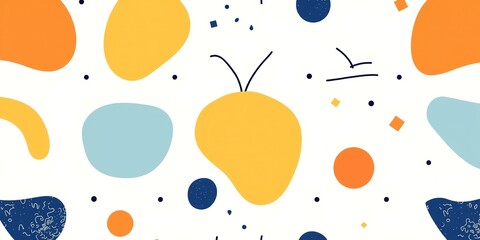 Kaleidoscopic Canvas: Hand-Drawn Abstract Shapes in Harmony