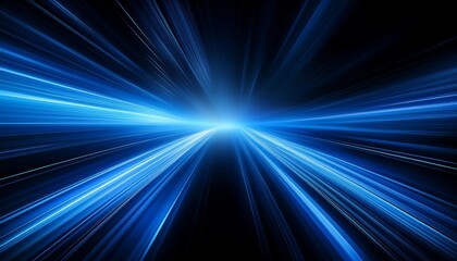 modern blue abstract high speed light motion effect on black background