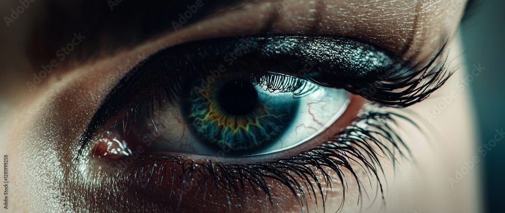 Poster future technology is poised to introduce a cybernetic eye that utilizes generative ai for enhanced t