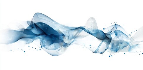 A background with abstract waves and circuit board elements, this digital tech design is well-suited for tech companies, data analytics, and digital era themes