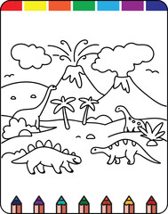 Volcano Coloring Pages for Kids Fun and Educational Printable Sheets,  Erupting Volcano Coloring Pages Engaging Printables for Children, Volcano Activity Sheets Printable Coloring Pages for Kids