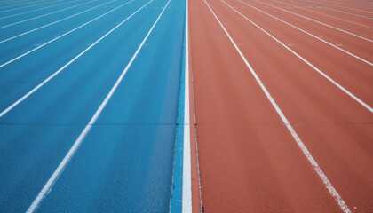 Blank running track lanes with no markings, perfect for athletic and competition visuals