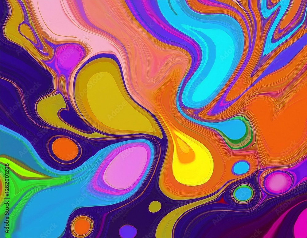 Poster colors abstract glowing paints abstract background minimalistic colored abstract inks oils forms bac