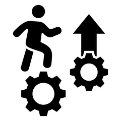 Skill Development Glyph Icon