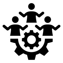 Teamwork Glyph Icon