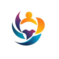 Fototapeta premium Diverse abstract symbol forming a vibrant circular pattern