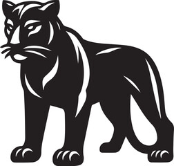 A simple Black Panther vector style with white background 
