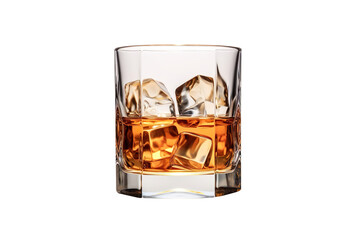 Empty and clean whiskey glass isolated on transparent background