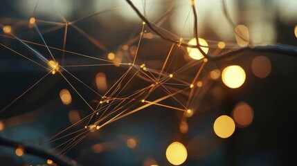 Abstract Orange Plexus Background Hi-Tech Connections’ is rephrased as ‘Vibrant Orange Network of Abstract Hi-Tech Links