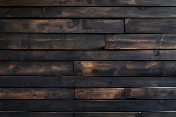 Naklejka premium Dark wooden planks create a rustic and elegant background, enhancing the ambiance of any space