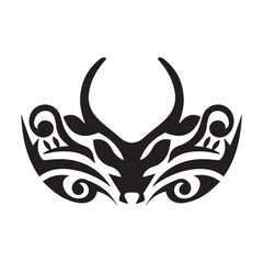 Vintage deer antlers illistration , hunting, elk deer, whitetail deer, gun, sticker vector silhouette, tatoo