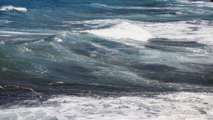 Ocean wave close-up, texture