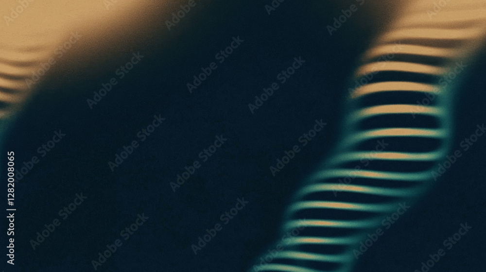 Poster abstract pattern of curved lines and shadows with warm lighting