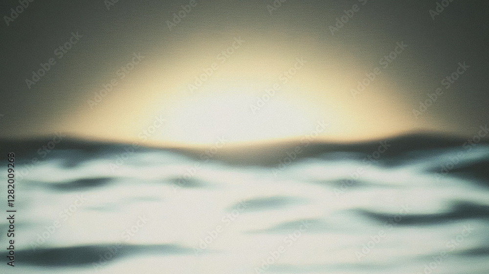 Poster abstract ocean waves and sunset blur with soft artistic textures and gradient colors