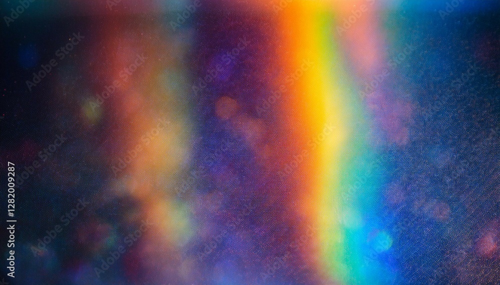 Poster dusted holographic abstract multicolored backgound photo overlay using screen mode for vintage retro