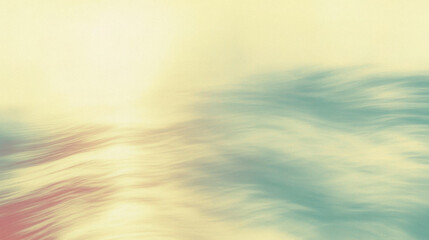 Dreamy abstract ocean waves at sunrise with soft pastel hues