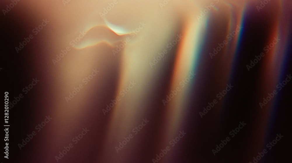 Poster abstract light art featuring soft rainbow reflections and smooth gradient patterns