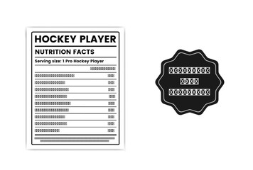 hockey player nutrition facts,hockey player nutrition facts label template