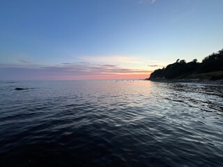 sunset over the sea